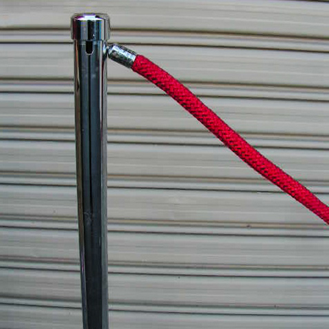 BARRIER POLE, Chrome (Stanchion / Bollard)